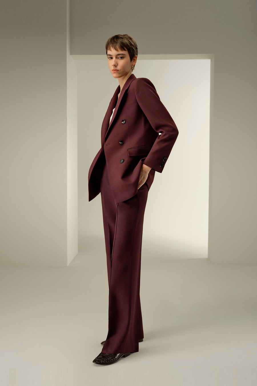 Doppelt breasted Revers Blazer