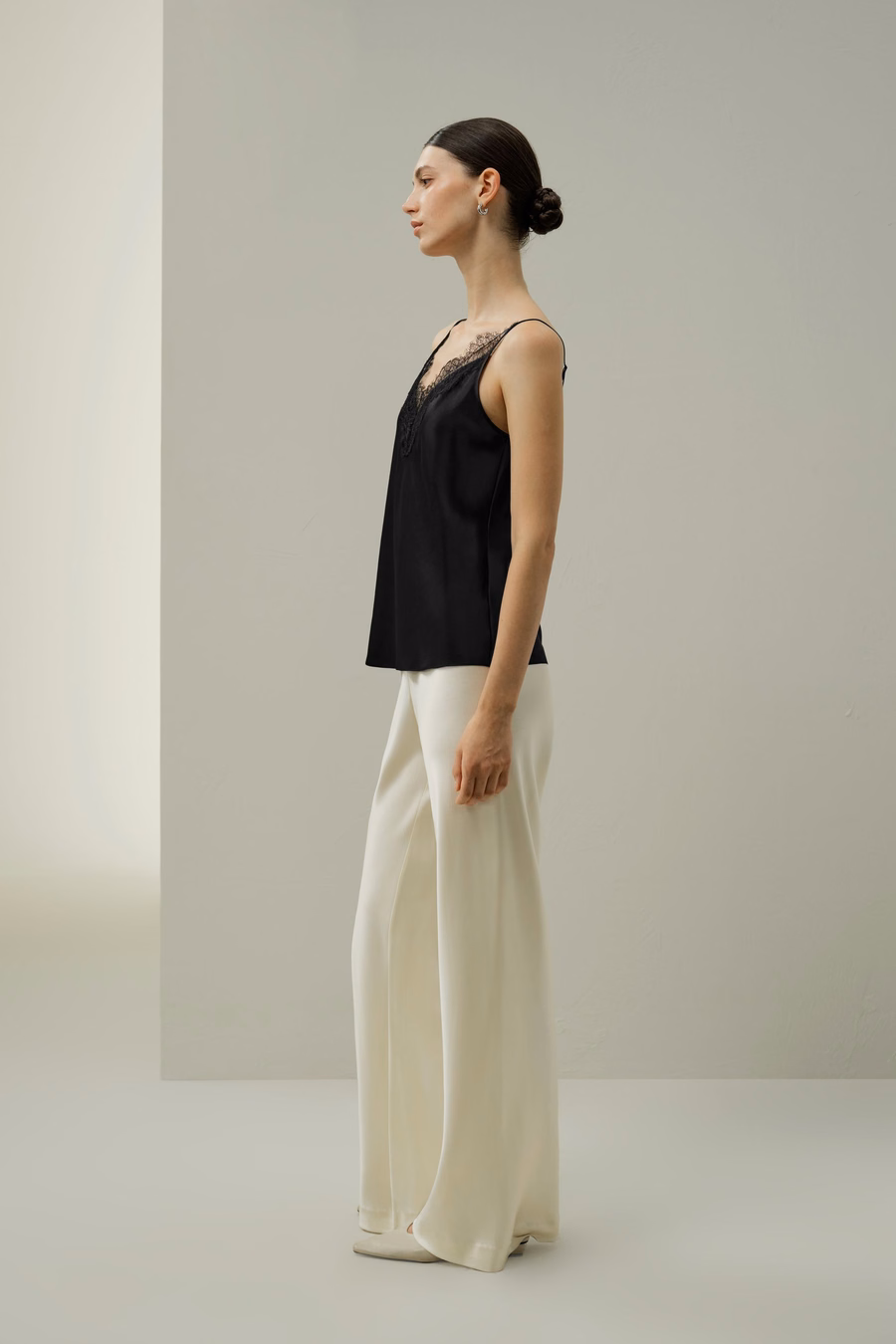 Spitzenbesetzte Seiden-Camisole