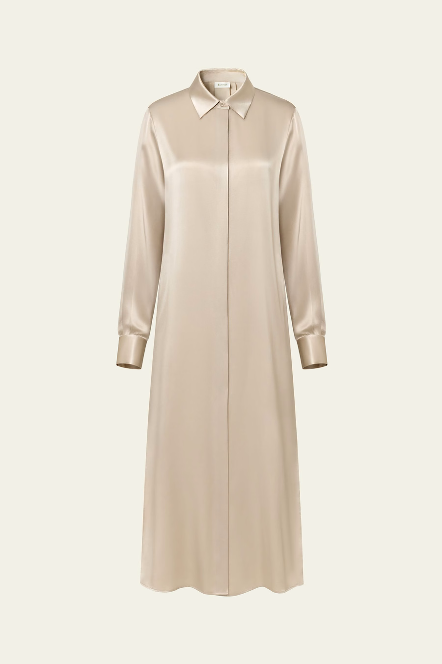 Seiden-Charmeuse Hemd-Kleid