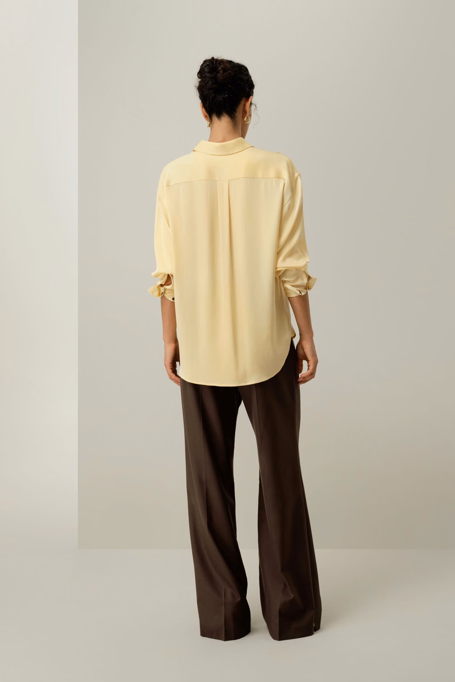 Stretch Doppel-Georgette Oversized Hemd