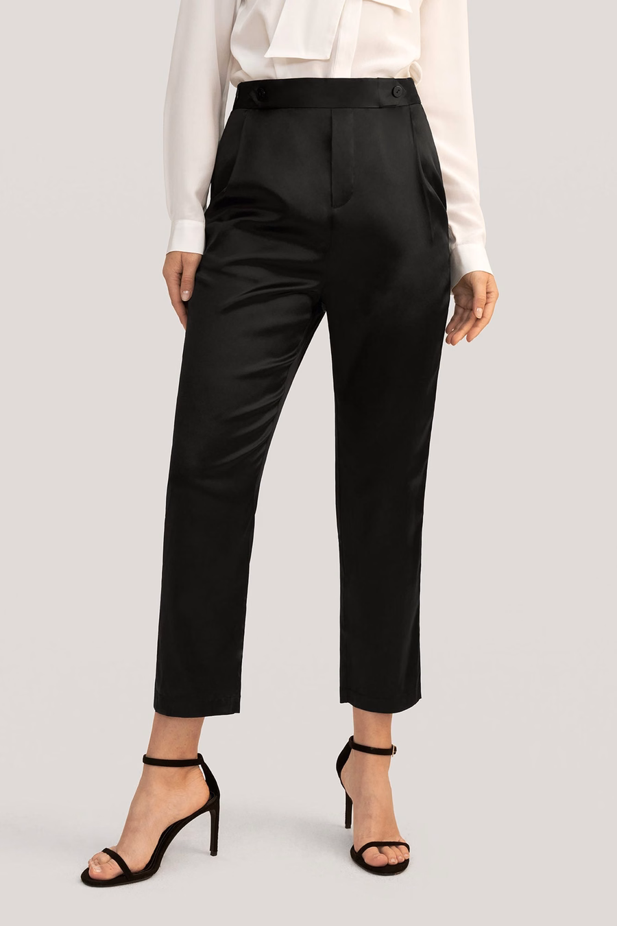 Comfort Fit Seiden-Zigarettenhose