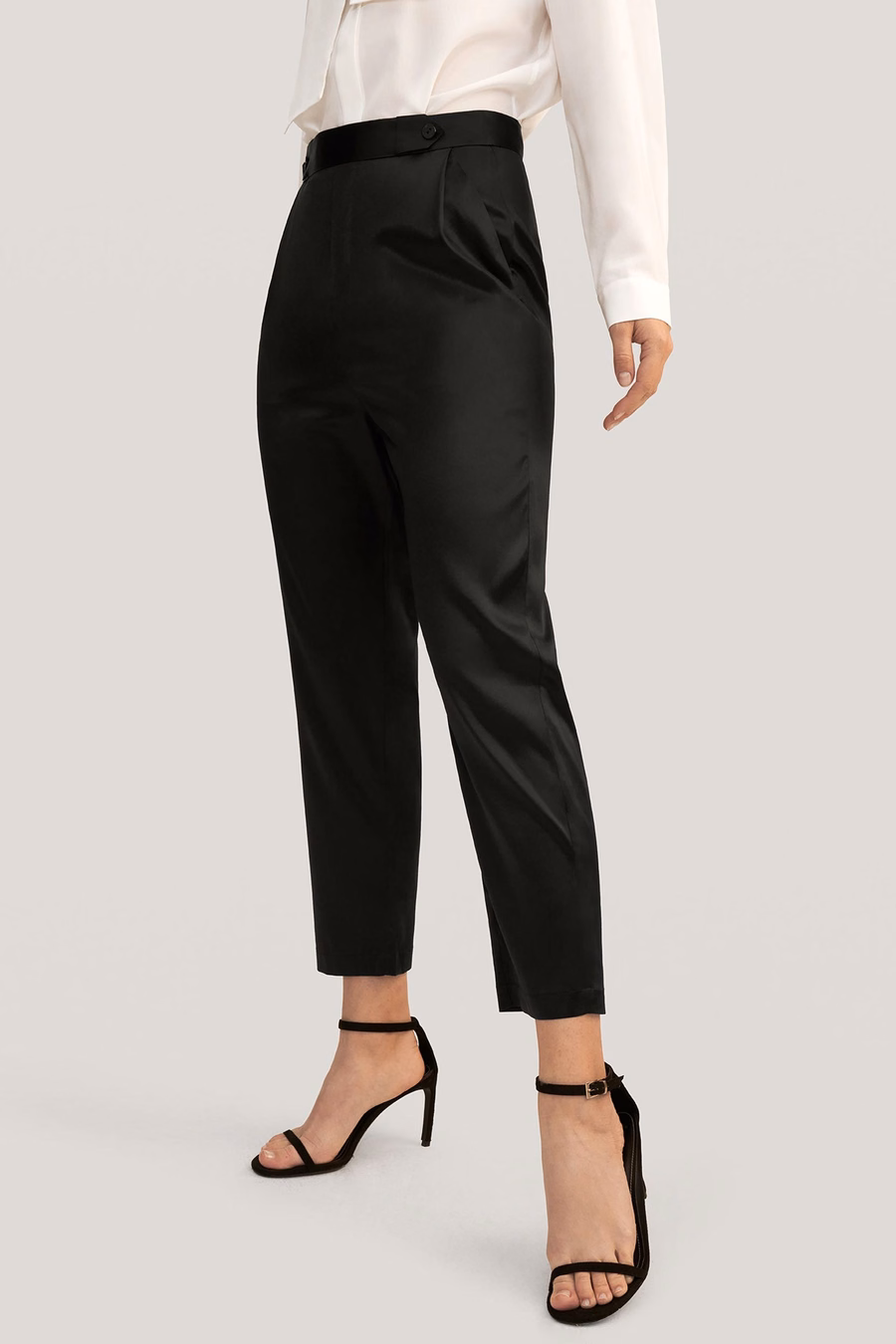 Comfort Fit Seiden-Zigarettenhose