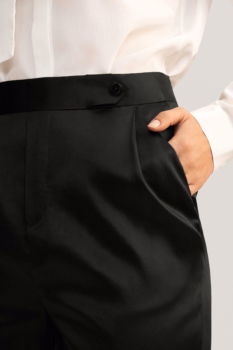 Comfort Fit Seiden-Zigarettenhose