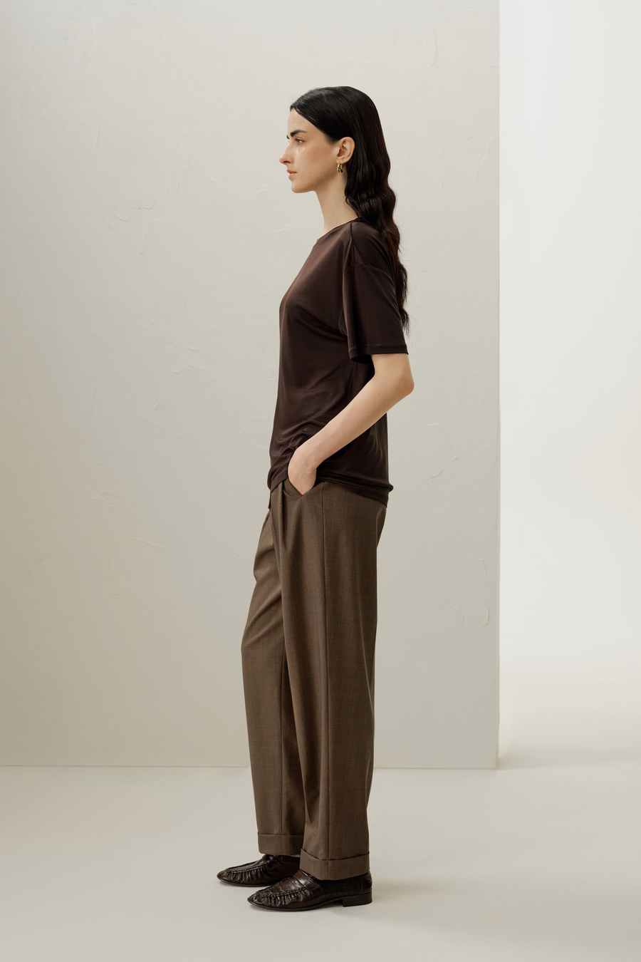 Oversized Silk Jersey Tee