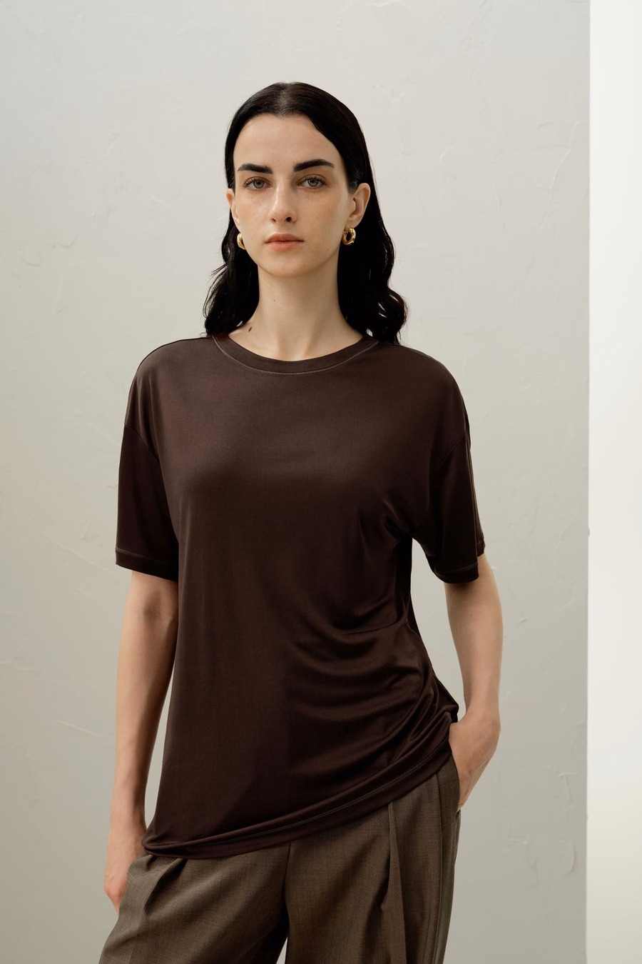 Oversized Silk Jersey Tee