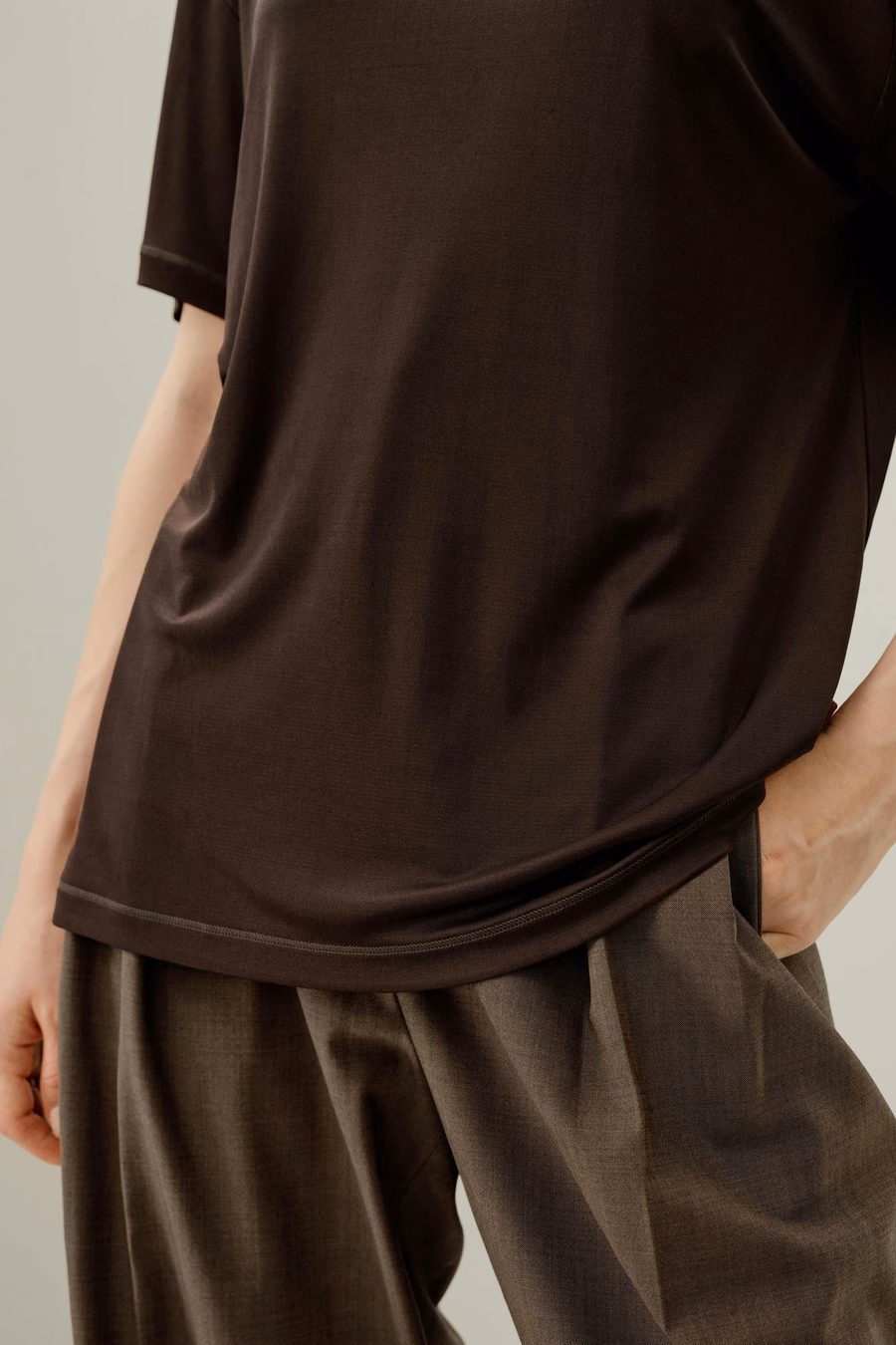 Oversized Silk Jersey Tee