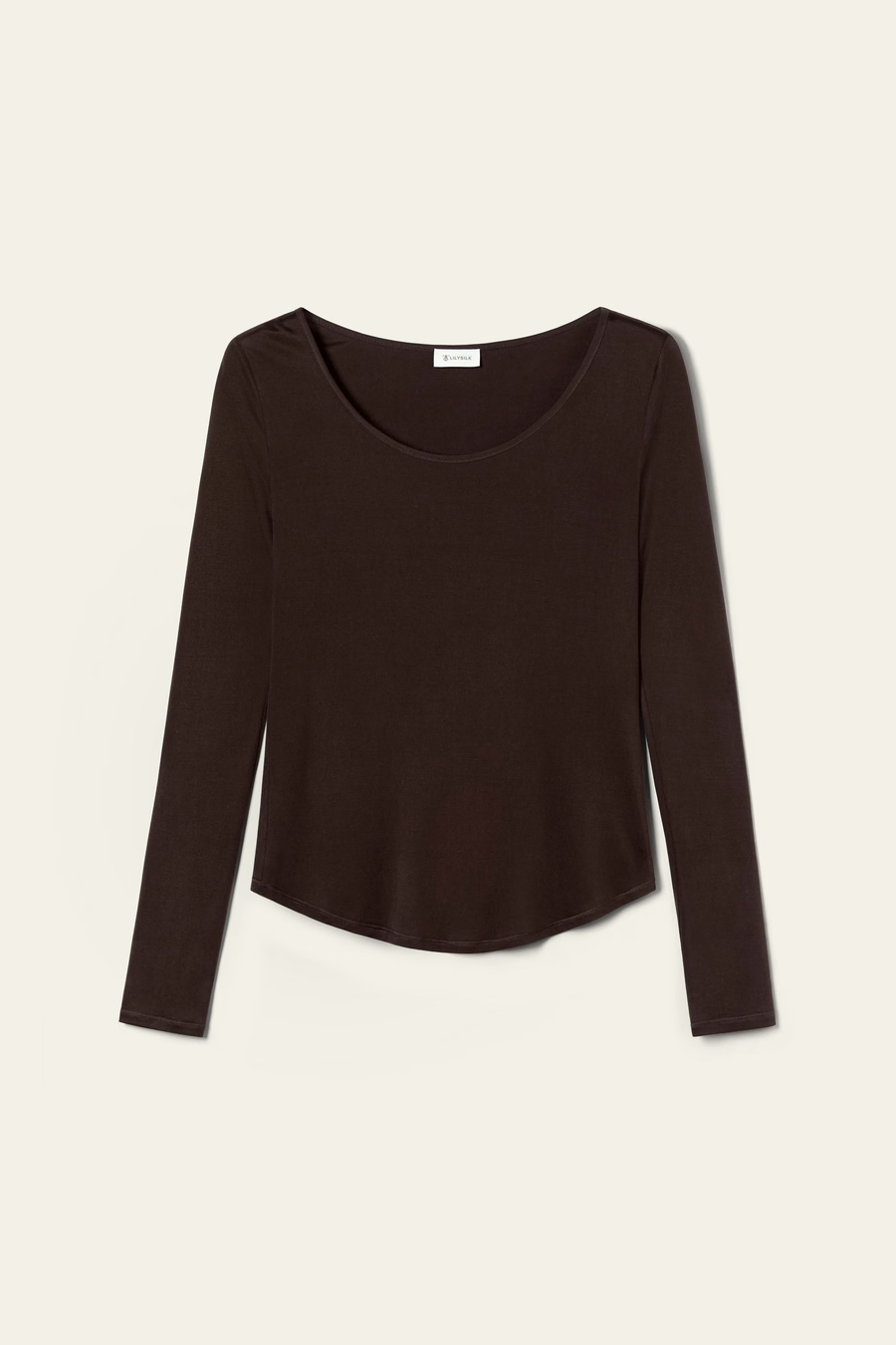 Scoop-Neck Pure Silk Slim Fit Top