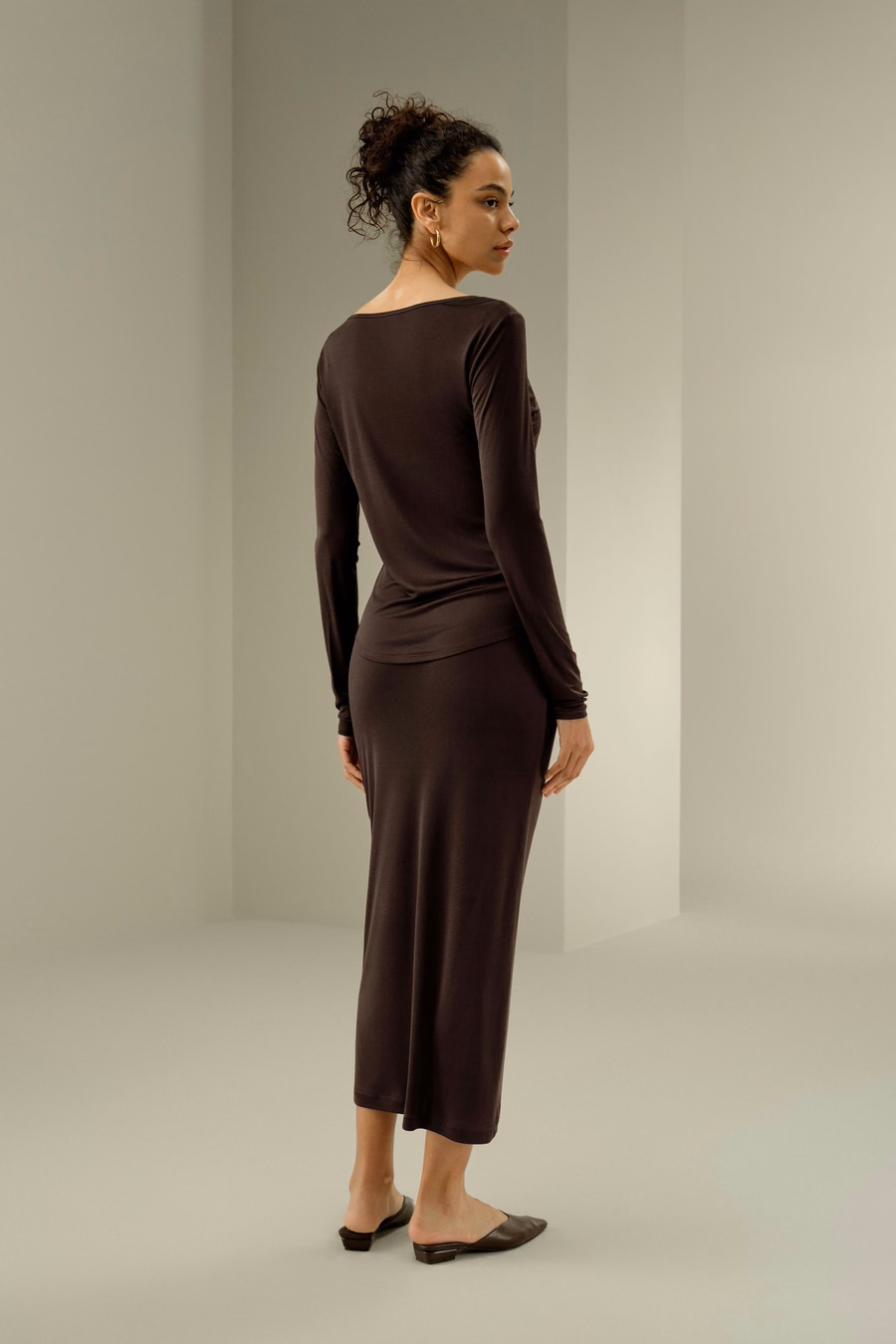 Scoop-Neck Pure Silk Slim Fit Top