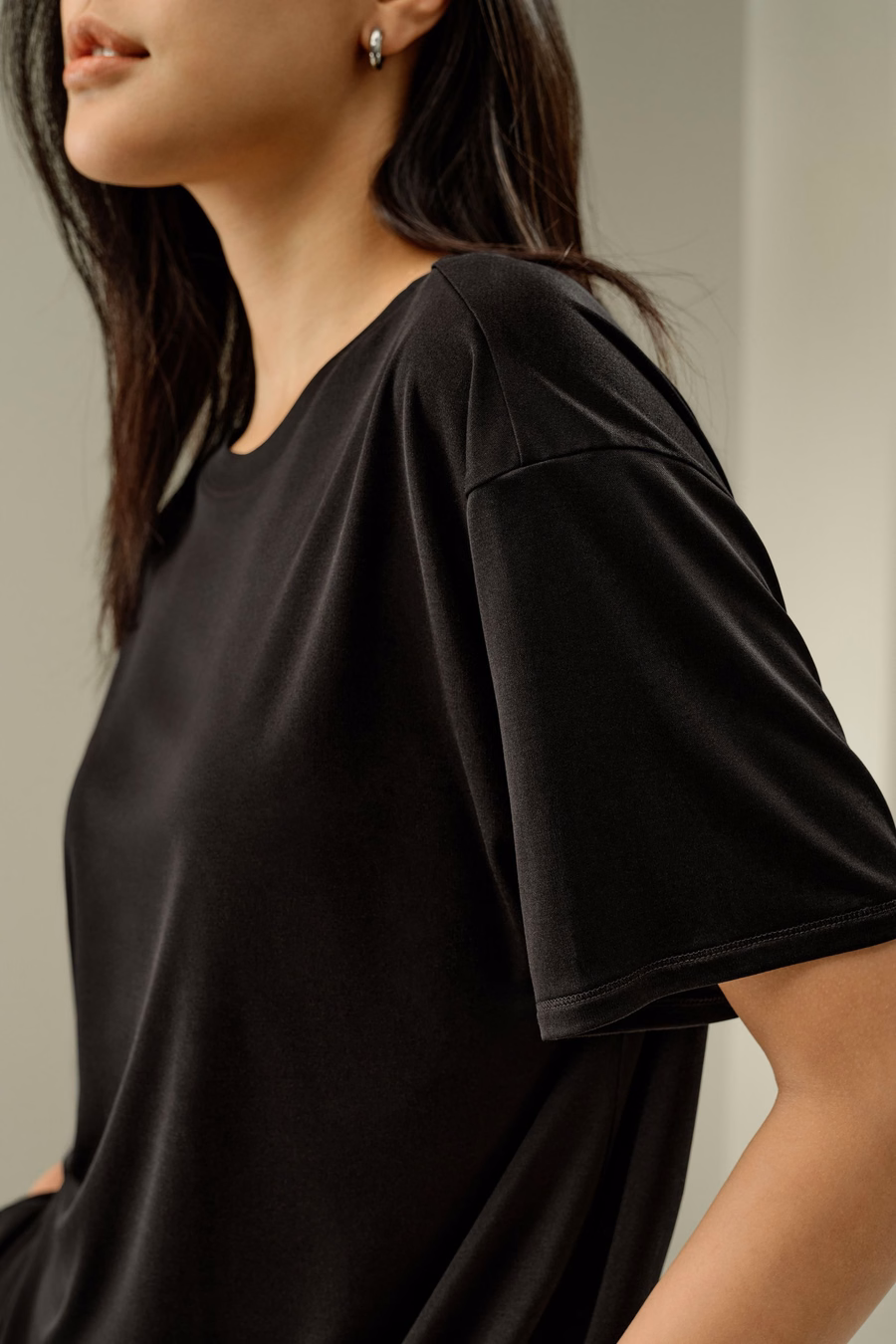 Oversized Silk Jersey Tee