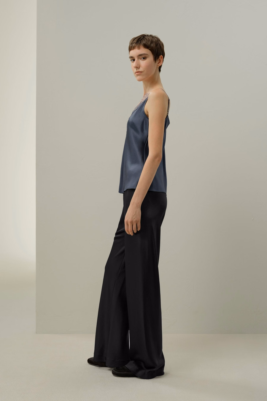 Spitzenbesetzte Seiden-Camisole