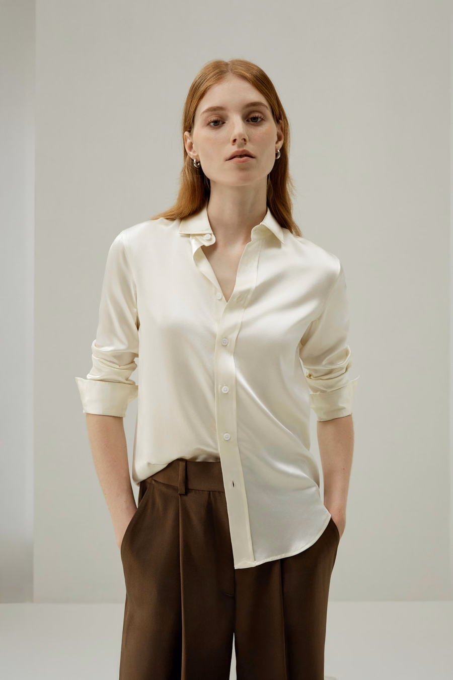 Maßgeschneiderte Seidenbluse