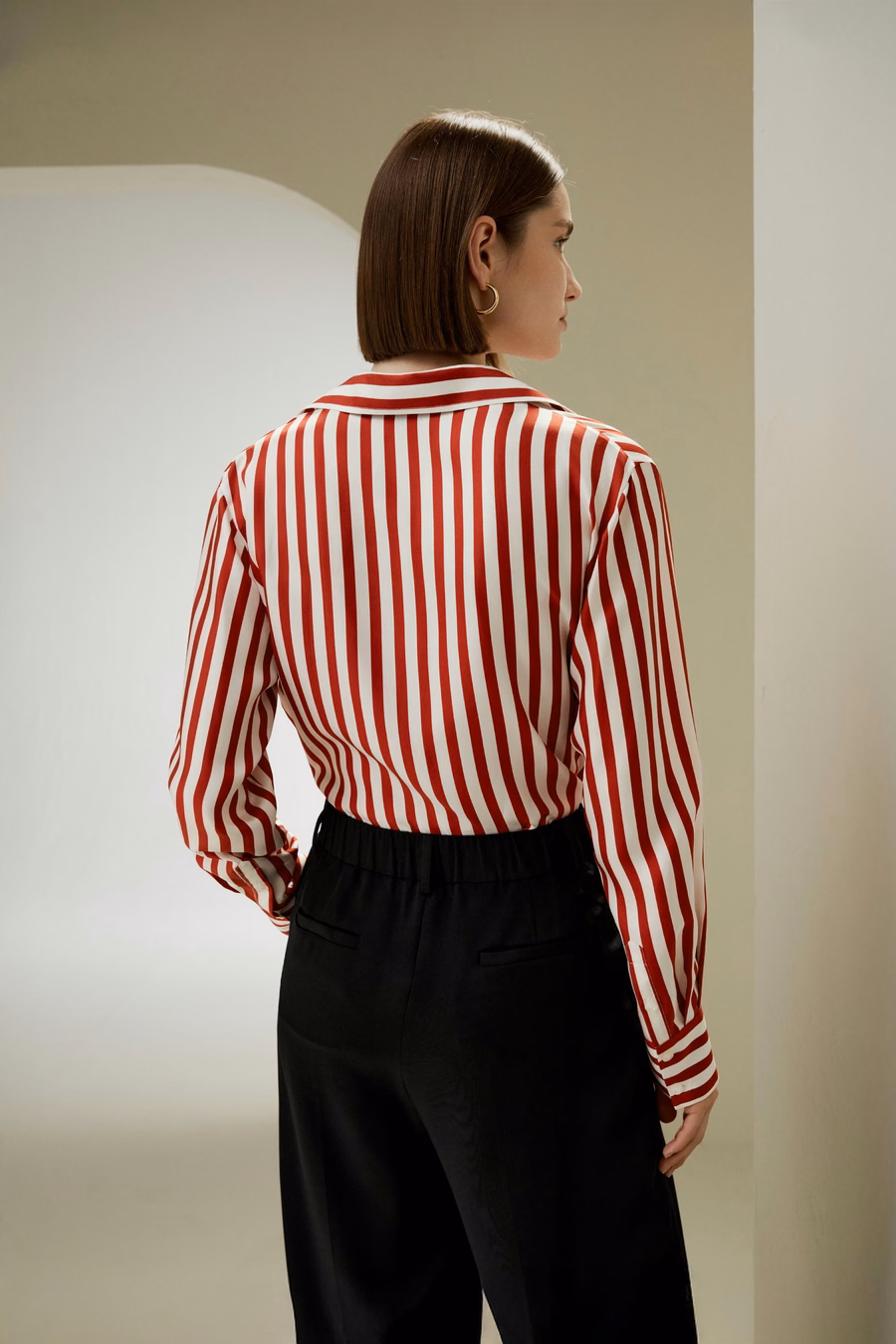 Amalfi Stripe Seidenhemd