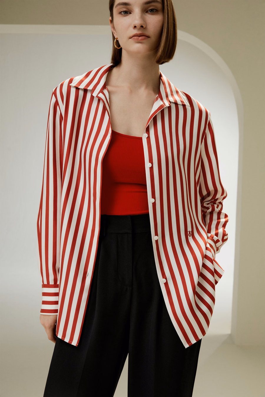 Amalfi Stripe Seidenhemd