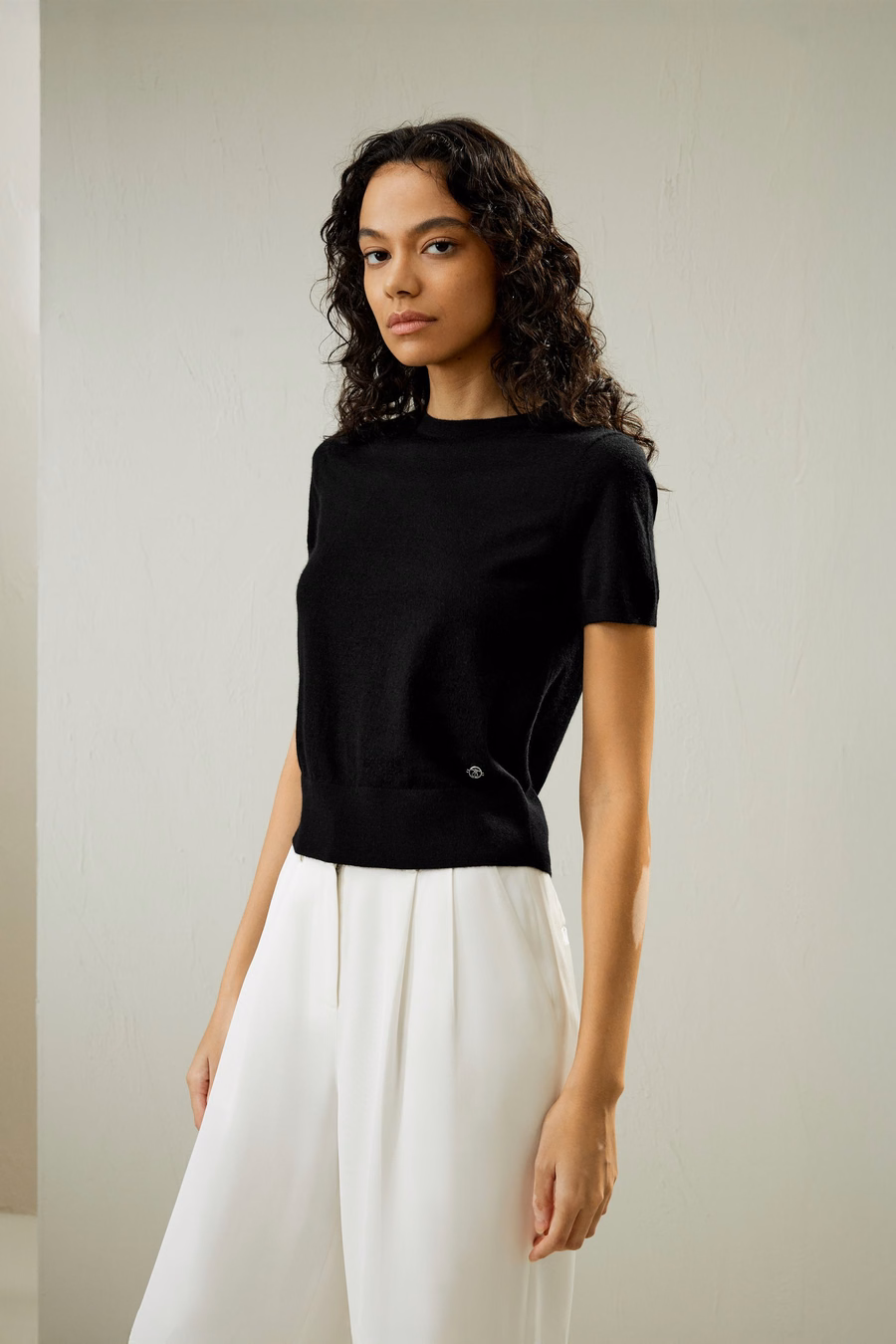 Kaschmir Rundhalsausschnitt Pullover