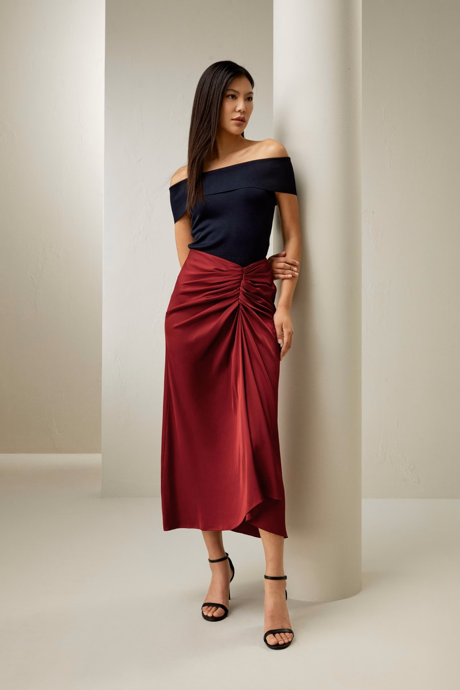 Off-Shoulder-Seidentop