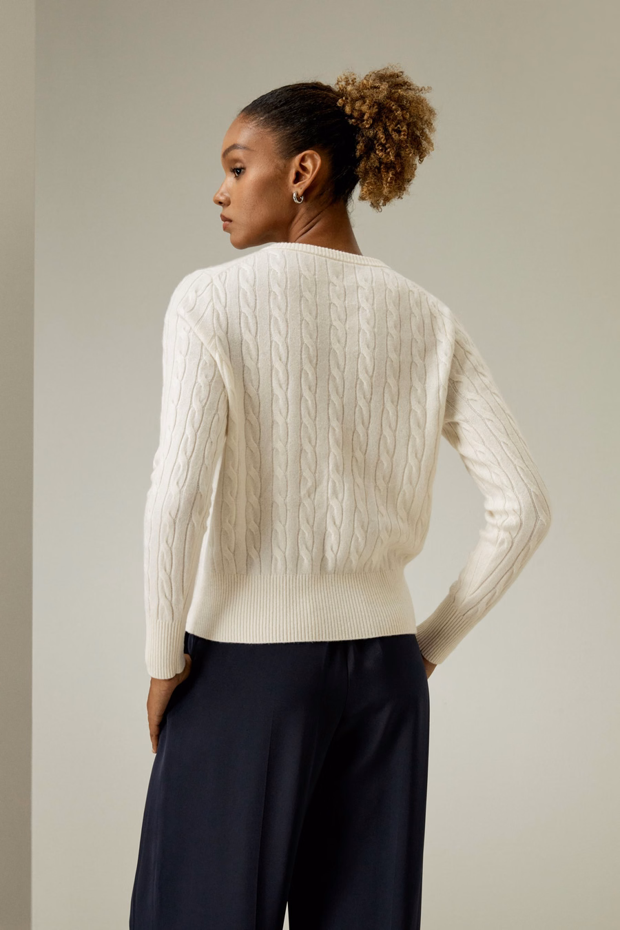 Baby Cashmere Kabelstrick-Cardigan