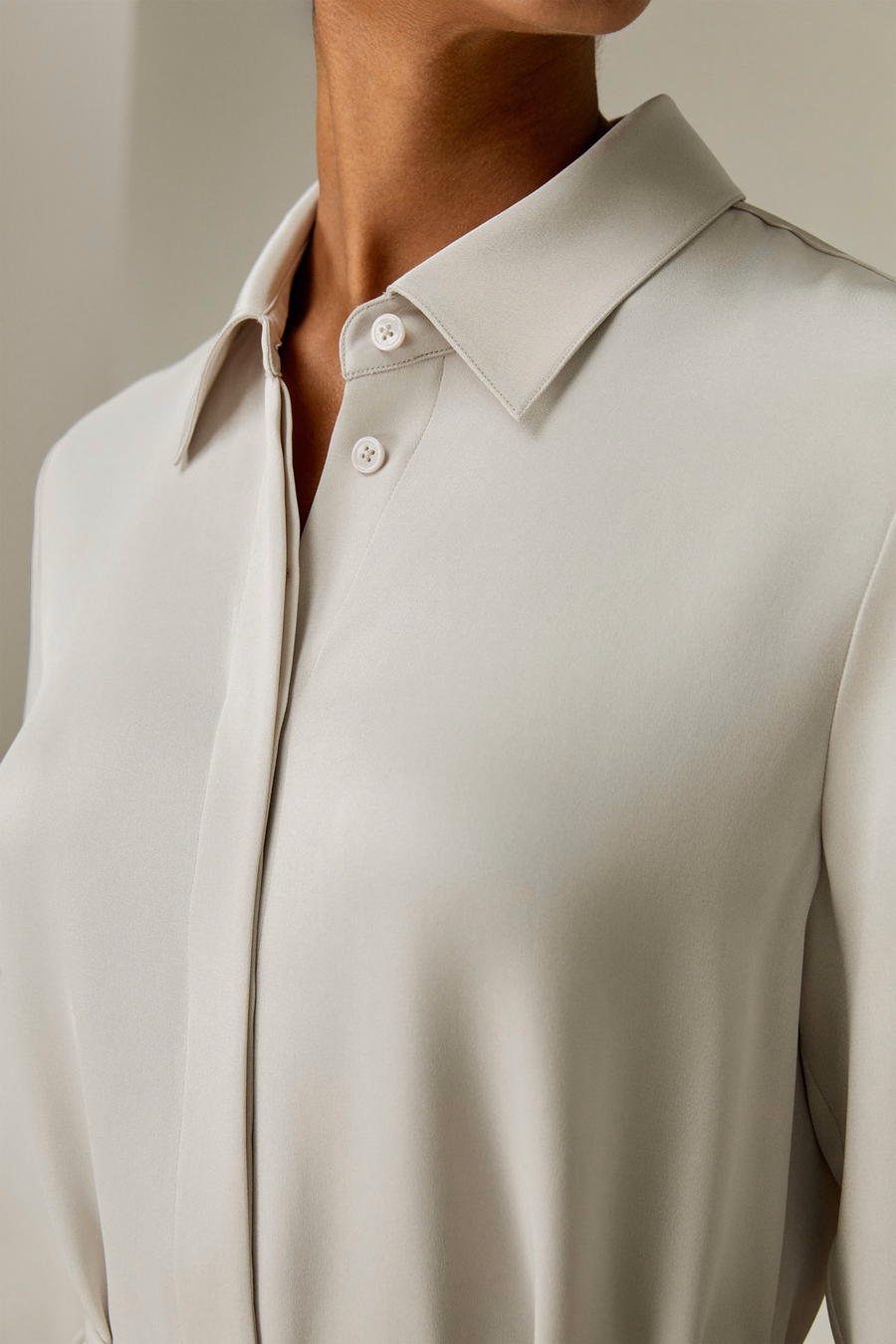 Rope Tie Plain Drape Dress