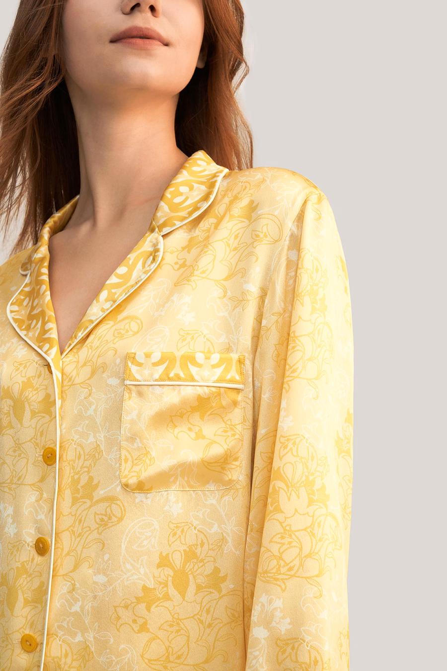Golden Lily Seiden-Pyjama-Set