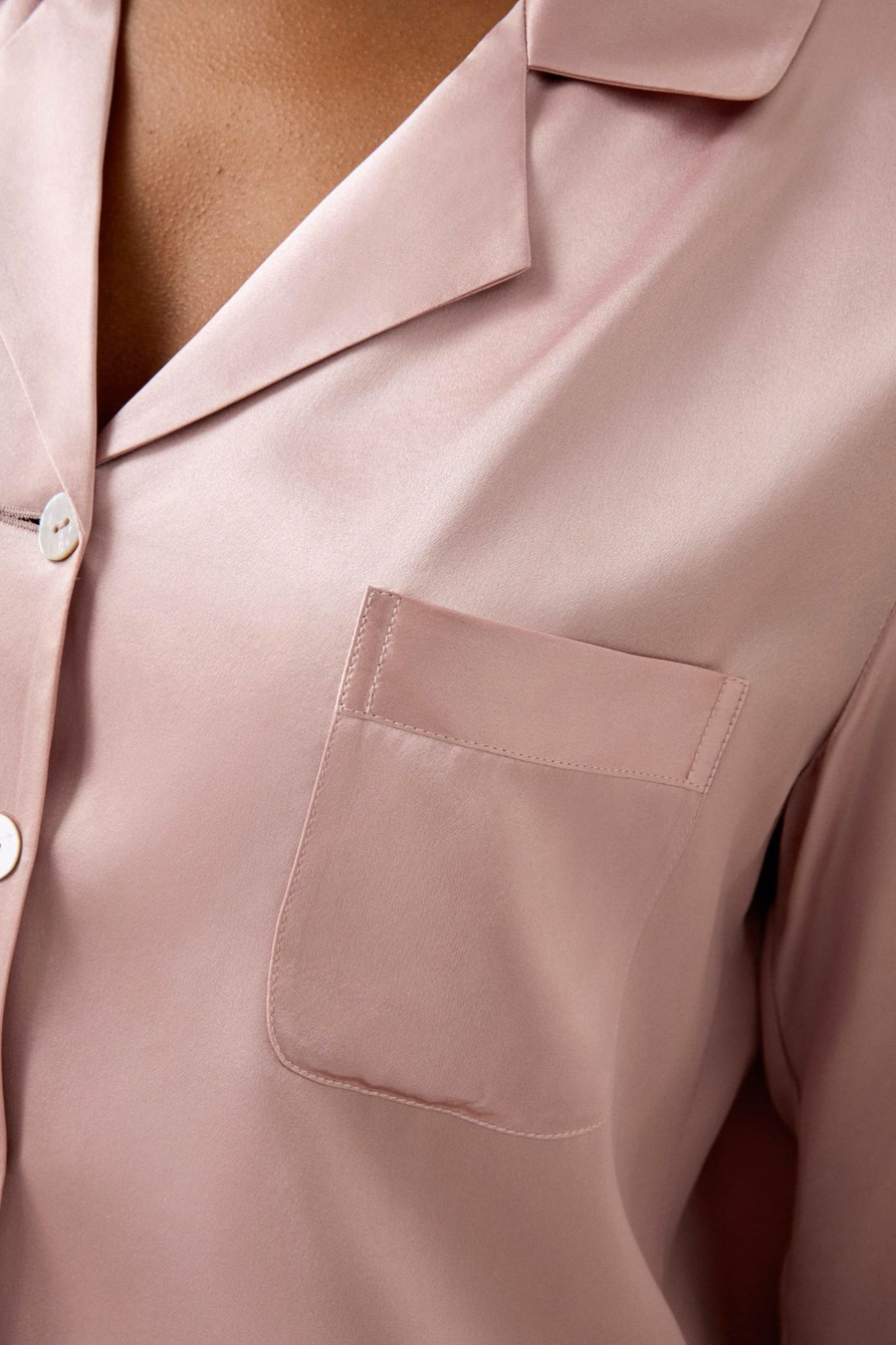 Vollständiges Seiden-Pyjama-Set für Frauen