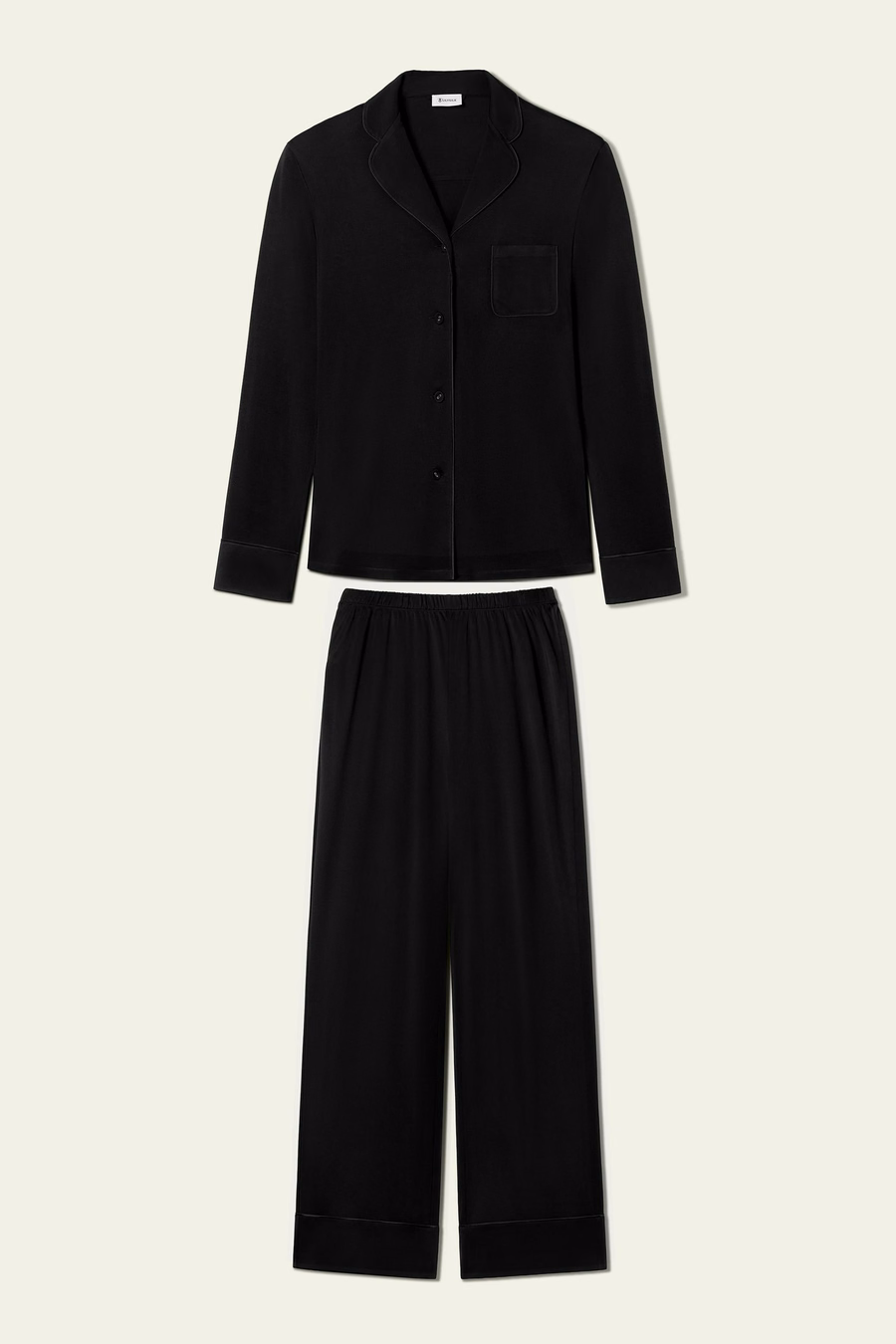 Seiden-Jersey Klassisches Pyjama-Set