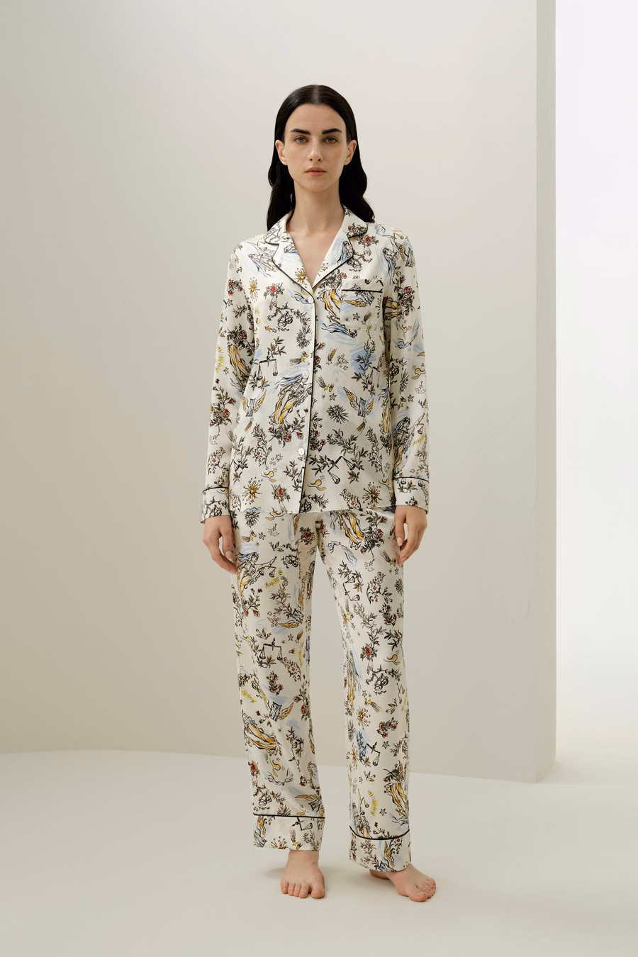 Libra Zodiac Classic Seidenpyjama Set