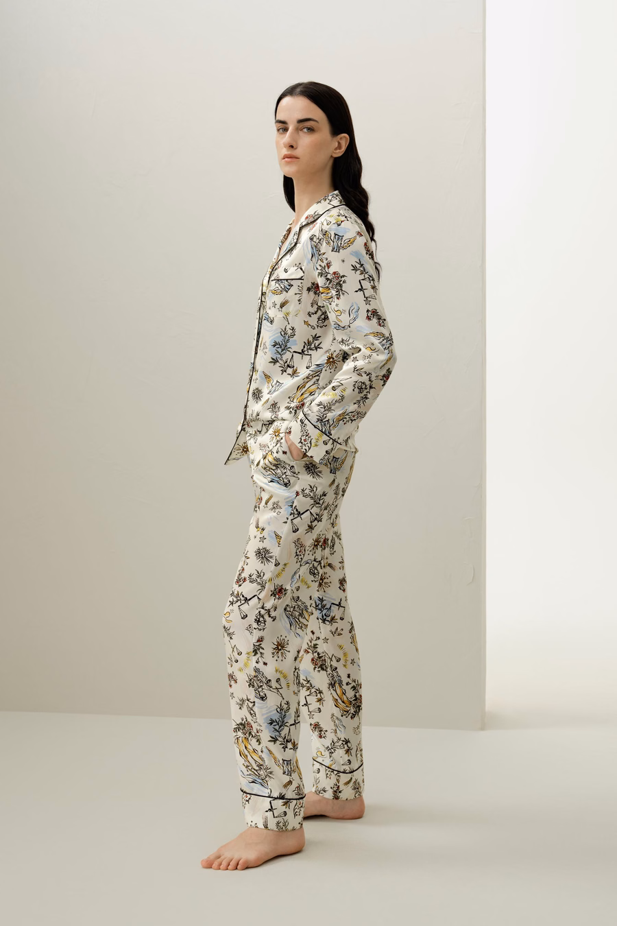 Libra Zodiac Classic Seidenpyjama Set