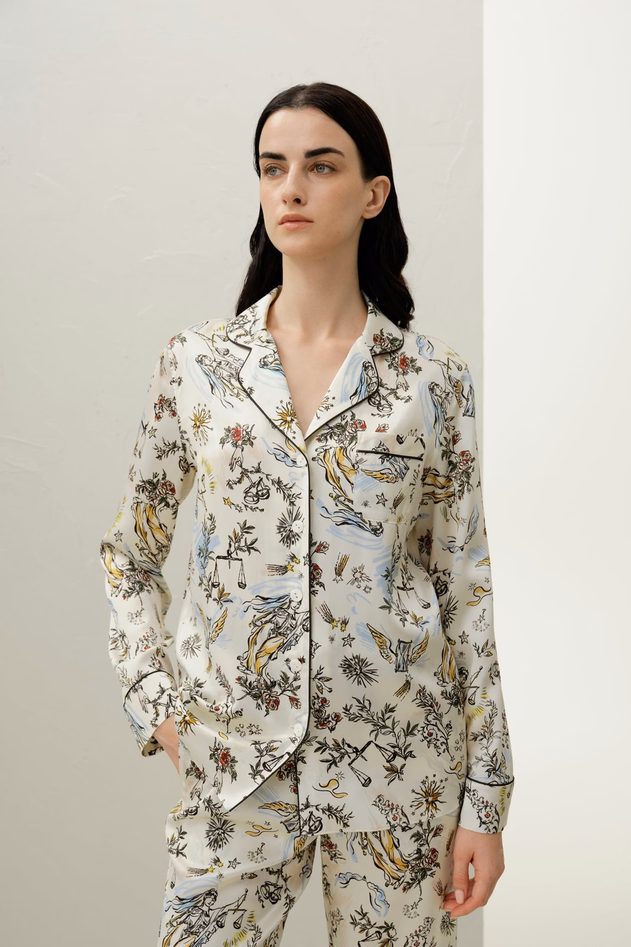 Libra Zodiac Classic Seidenpyjama Set