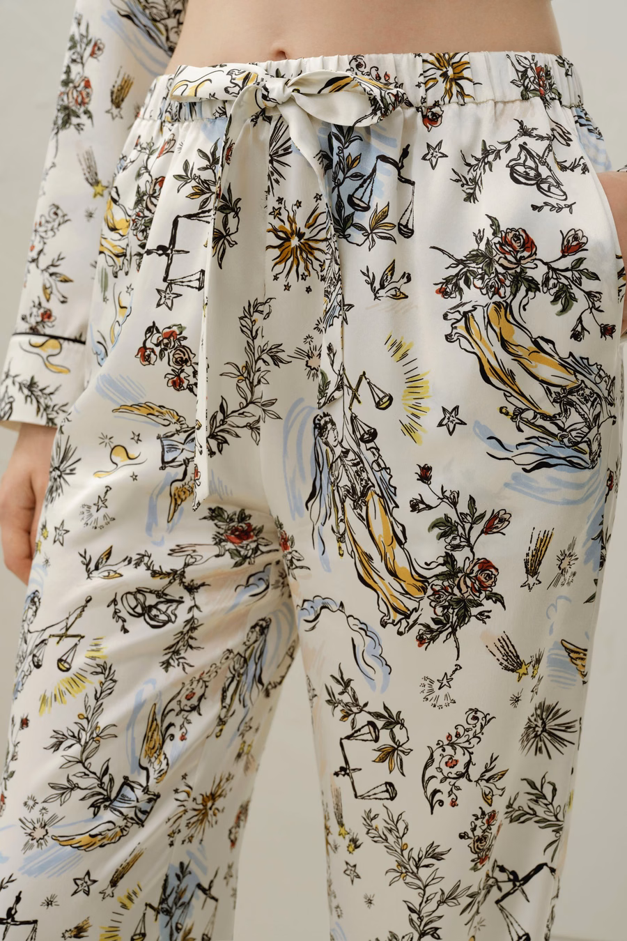 Libra Zodiac Classic Seidenpyjama Set