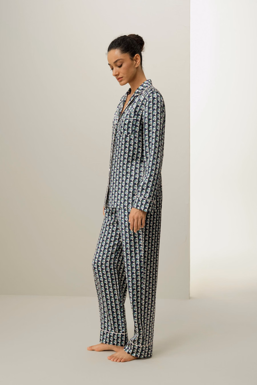 Taurus Zodiac Classic Seiden-Pyjama-Set