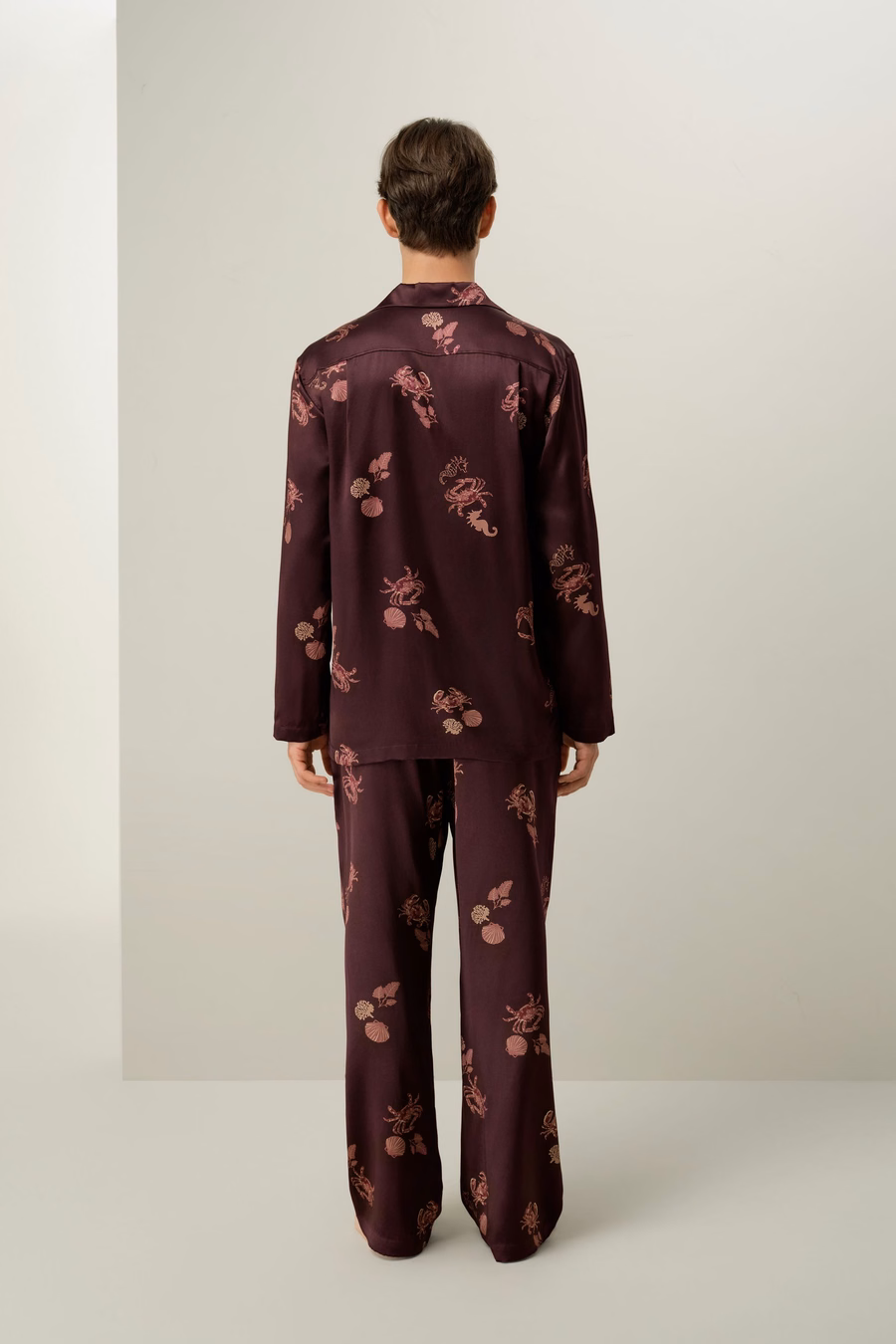 Krebs Männer Sternzeichen Seiden-Pyjama-Set