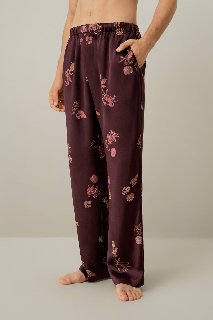 Krebs Männer Sternzeichen Seiden-Pyjama-Set