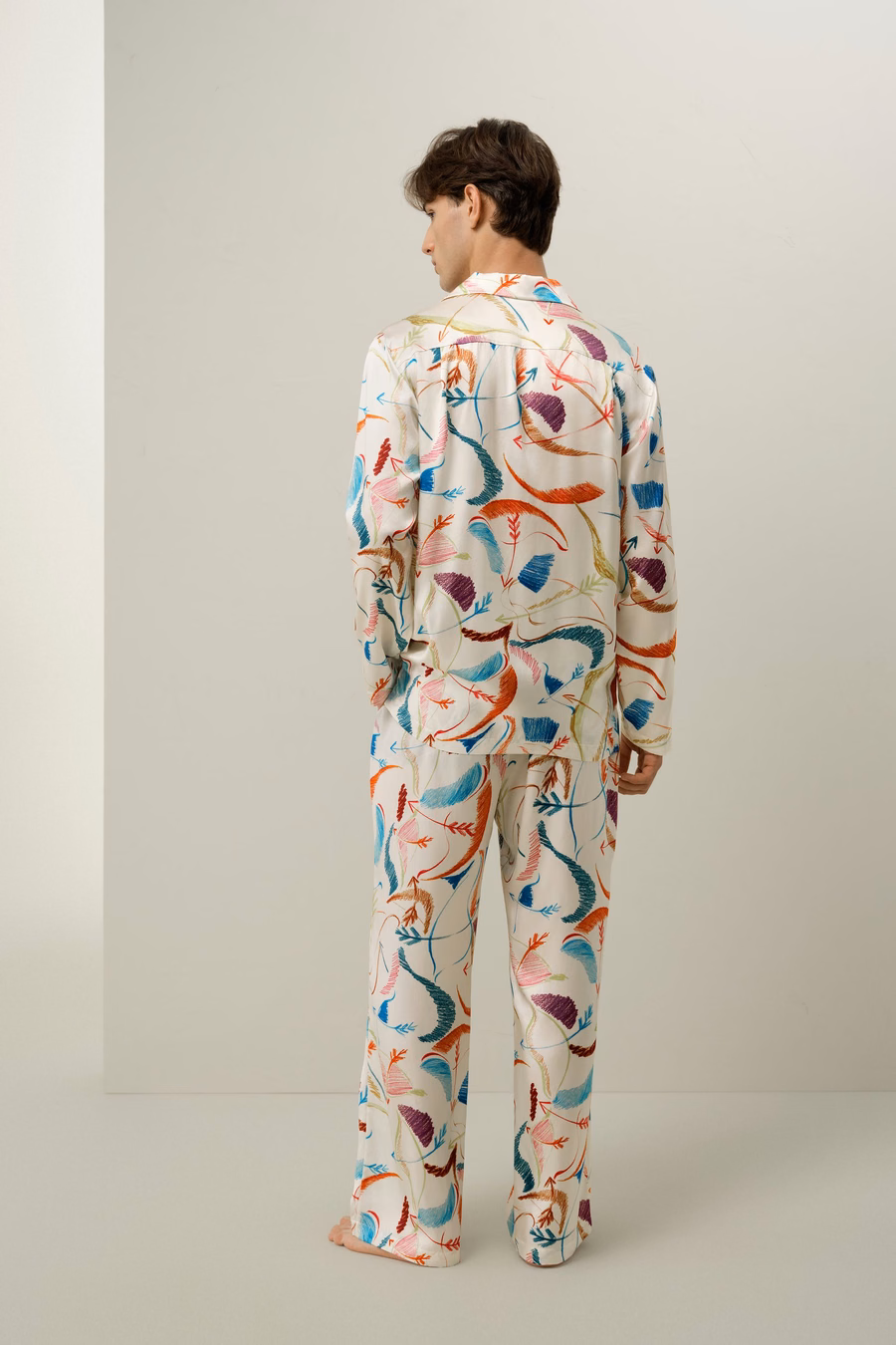 Schütze Männer Seiden-Pyjama-Set