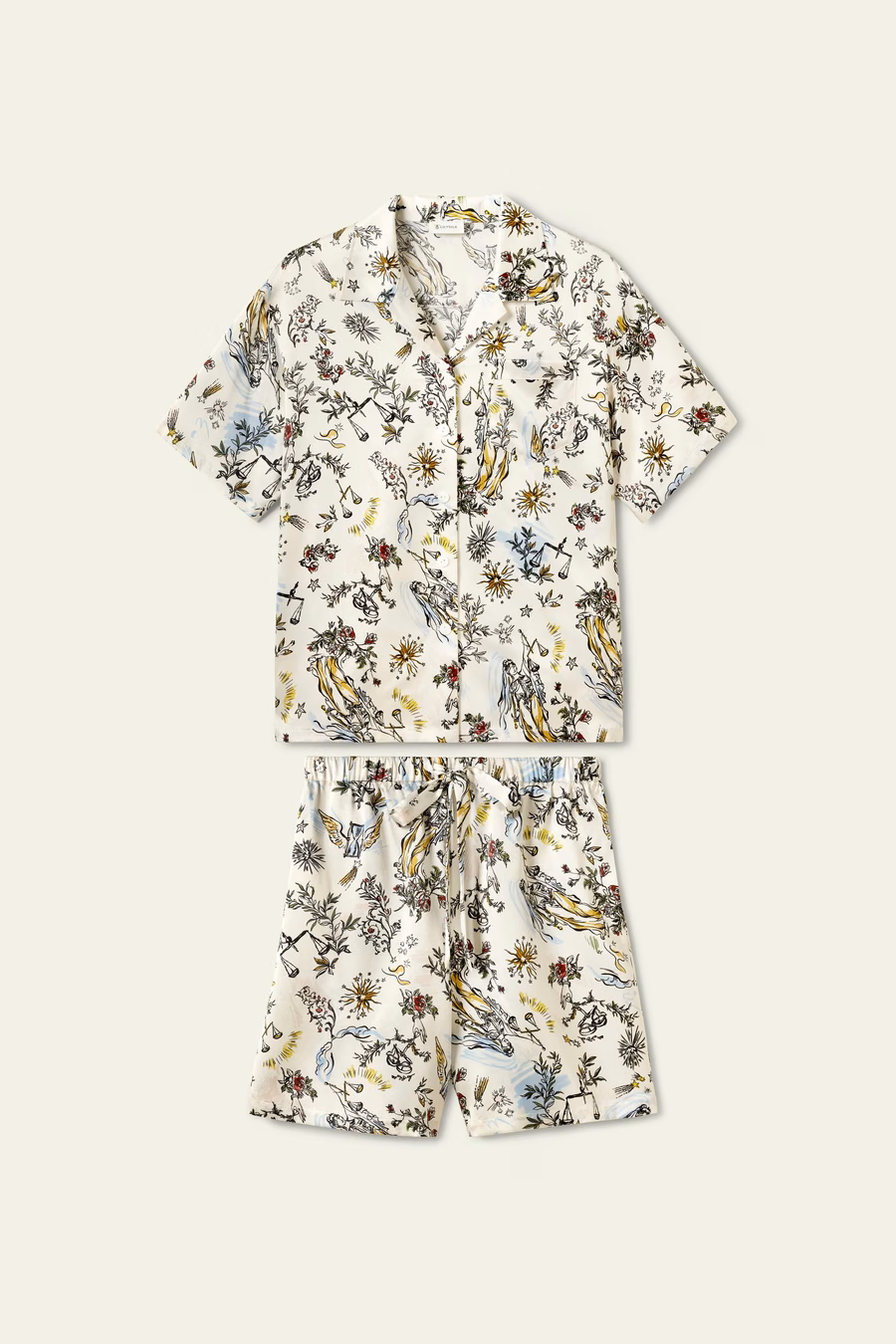 Libra Zodiac Short Silk Pajama Set