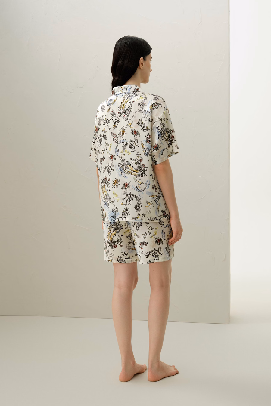 Libra Zodiac Short Silk Pajama Set