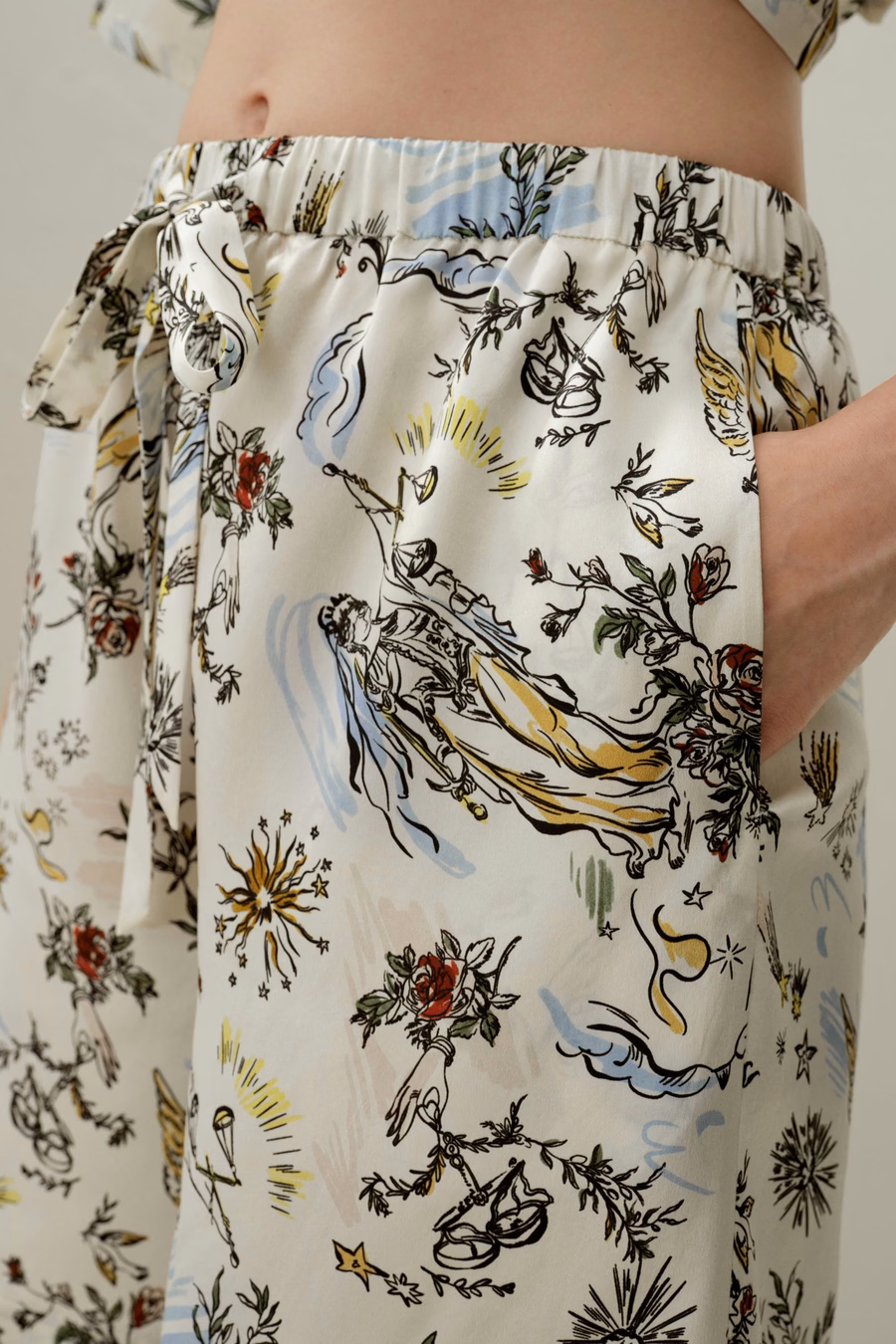 Libra Zodiac Short Silk Pajama Set