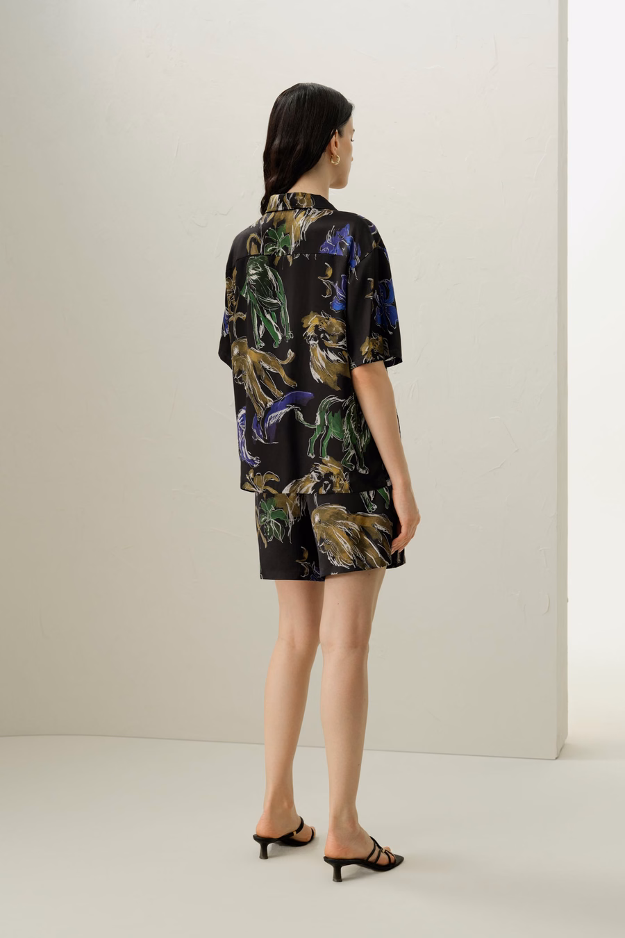 Leo Zodiac Kurze Seidenpyjamahose Set