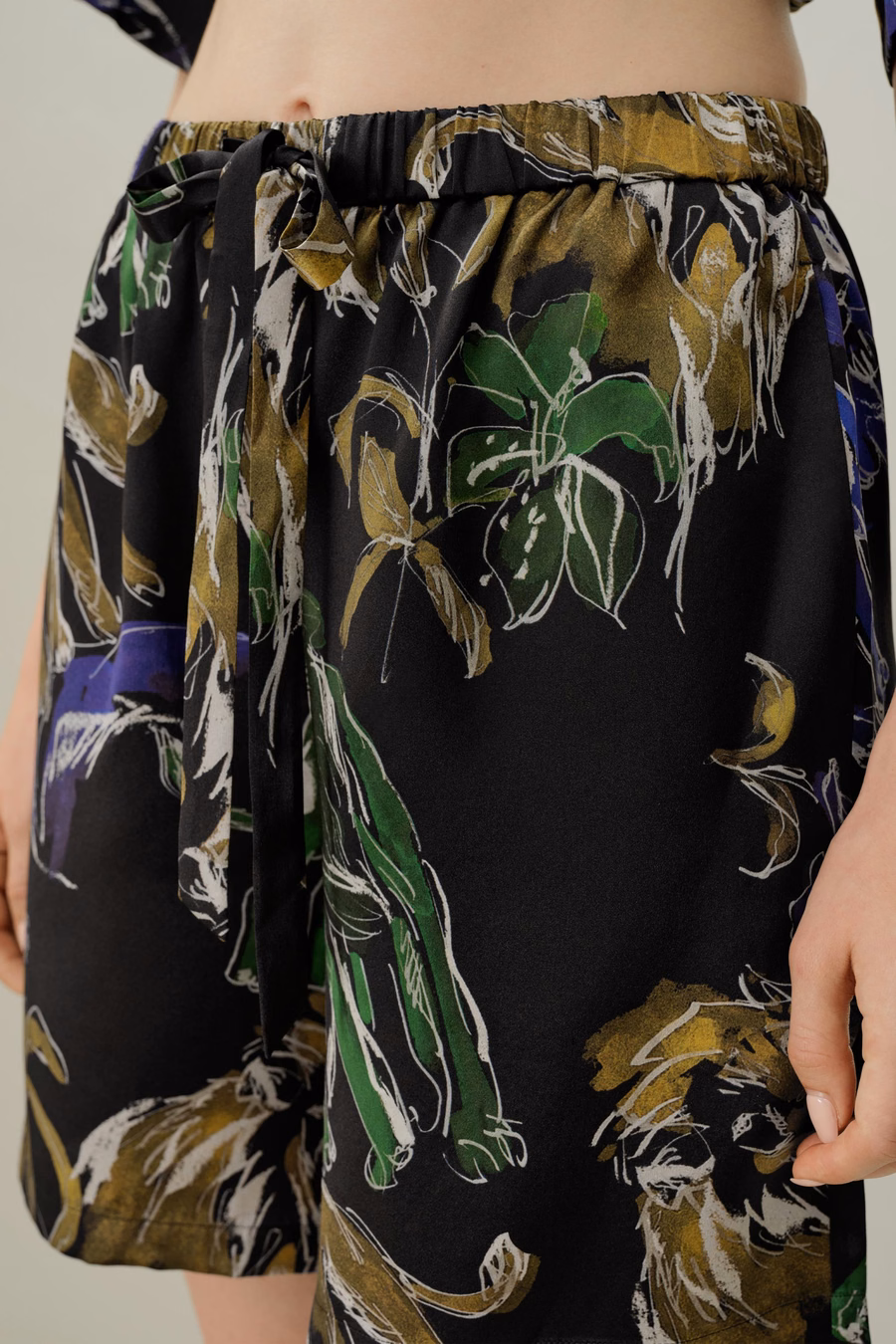 Leo Zodiac Kurze Seidenpyjamahose Set