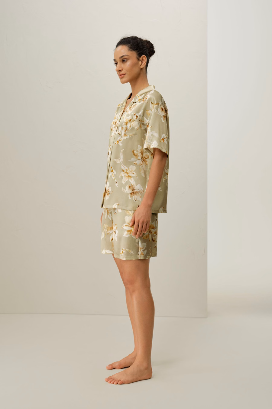 Fische Sternzeichen Kurzes Seiden-Pyjama-Set