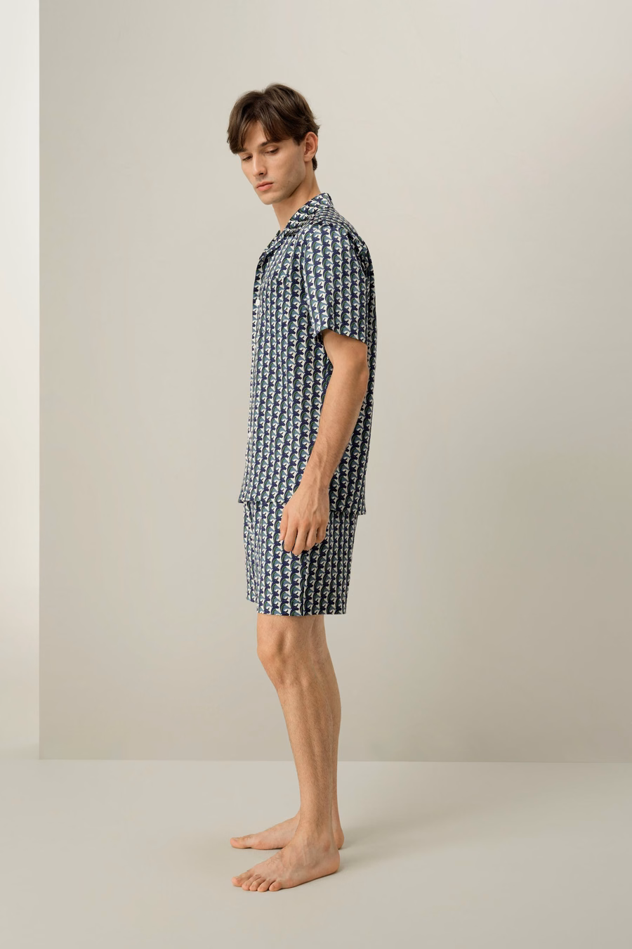 Taurus-Zodiac Herren Seiden-Short Set