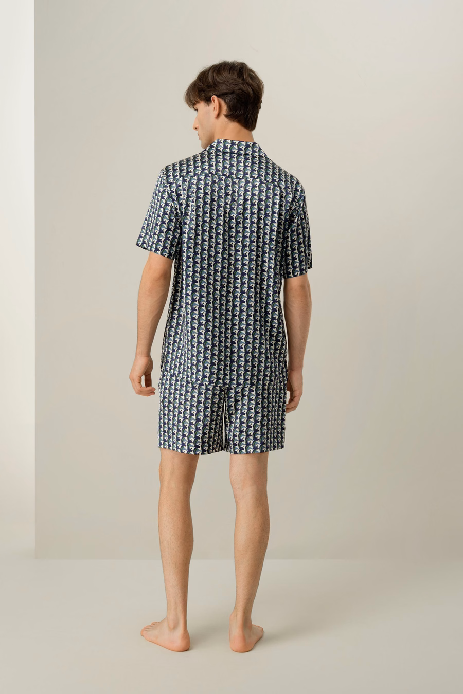 Taurus-Zodiac Herren Seiden-Short Set