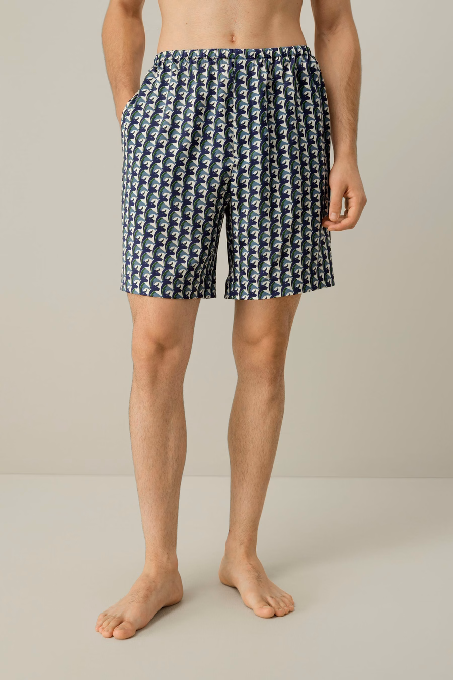 Taurus-Zodiac Herren Seiden-Short Set