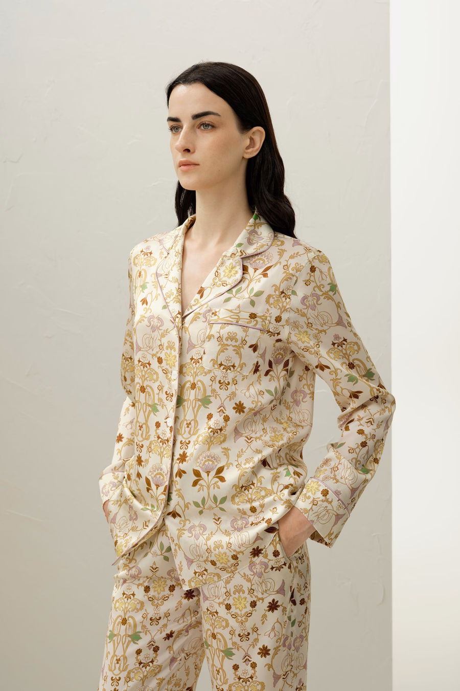 Steinbock Zodiac Klassiker Seiden-Pyjama-Set
