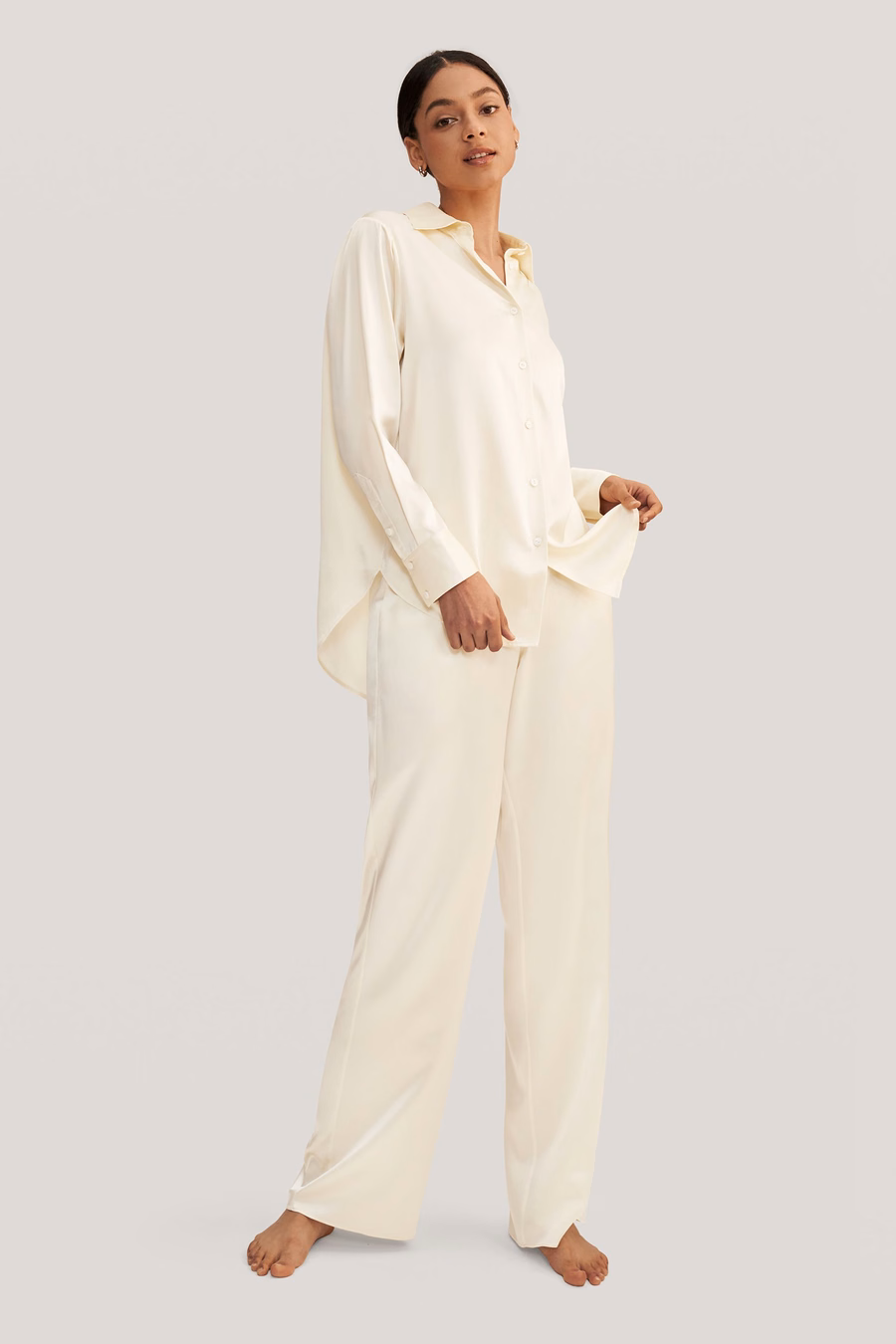 Viola Übergröße Seiden-Pyjama für Frauen