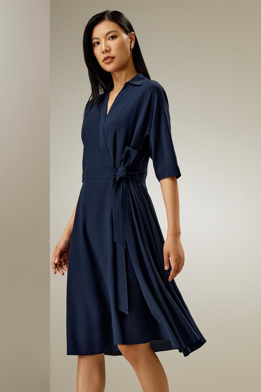Front Tie Wrap Dress