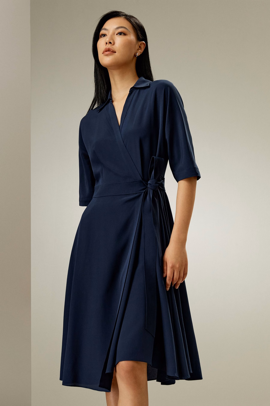 Front Tie Wrap Dress
