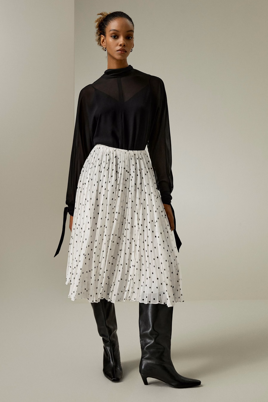 Fließendes Batwing-Ärmel-Blusen-Set