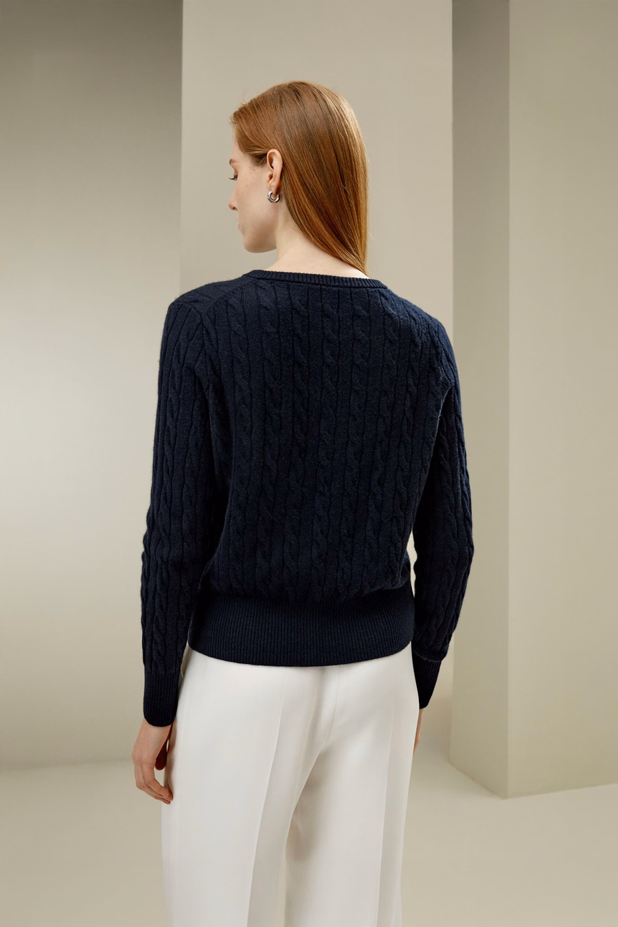 Baby Cashmere Kabelstrick-Cardigan