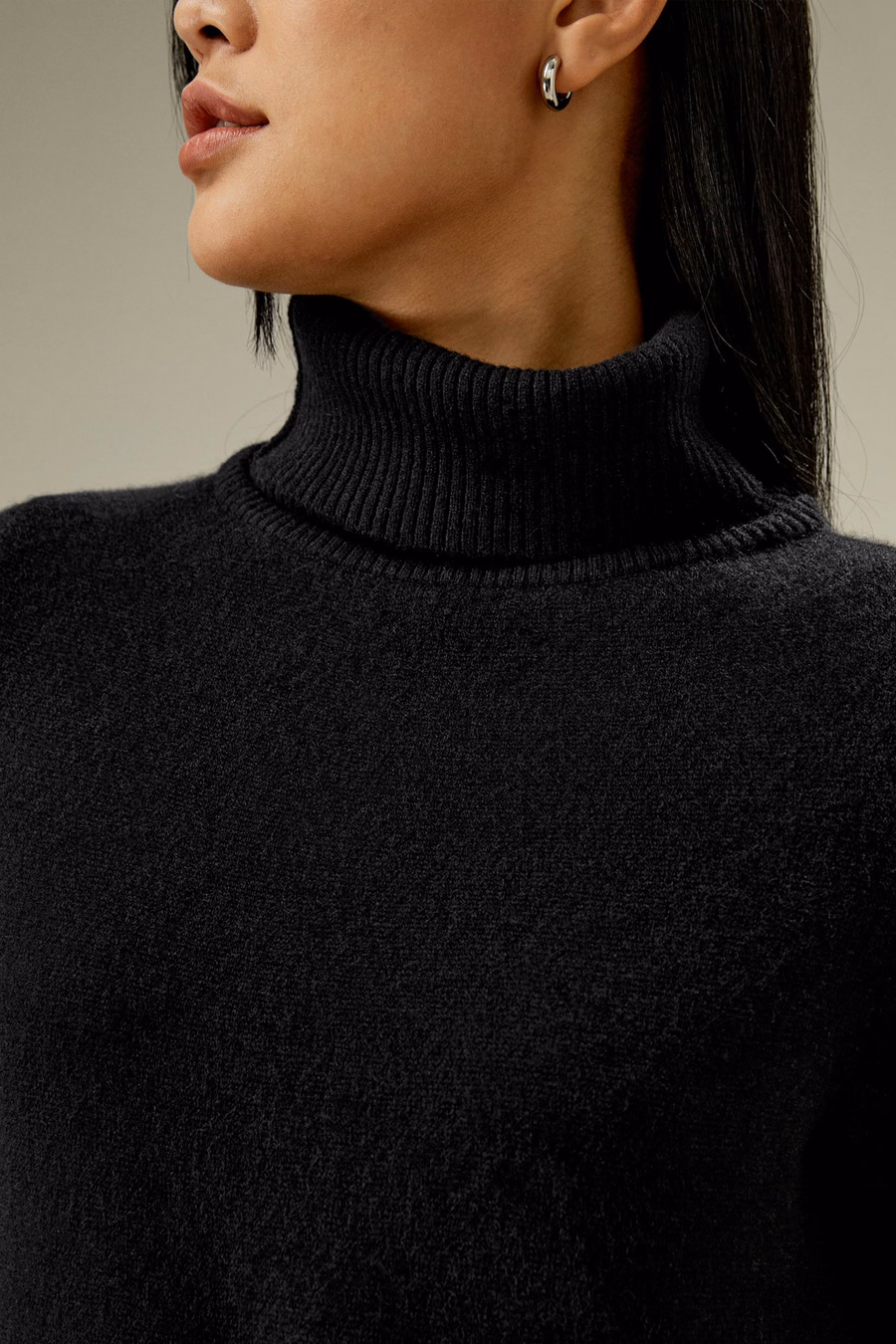 Mittellanger Kaschmir-Pullover