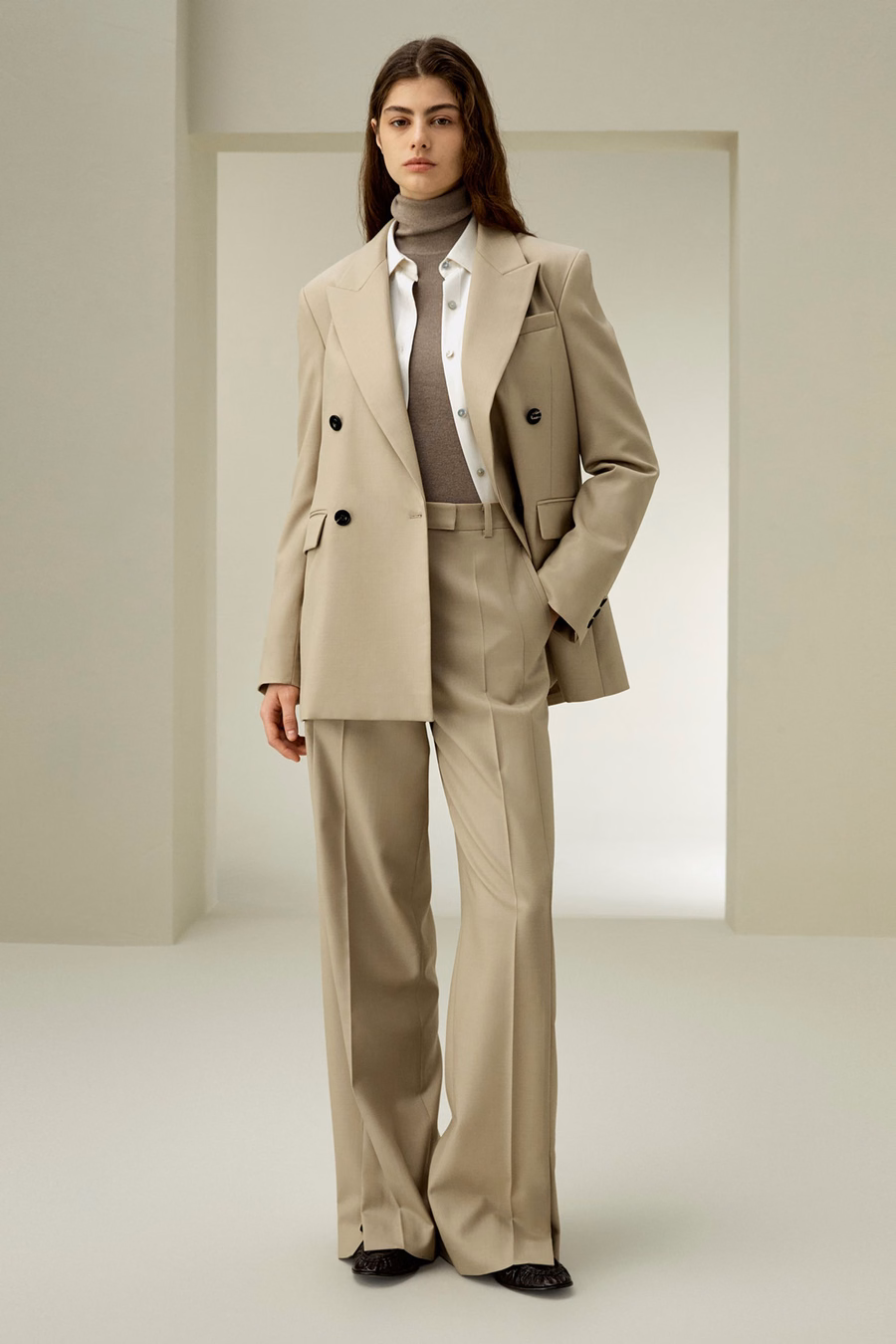 Moderner Schönheit Seidenwoll-Blazer