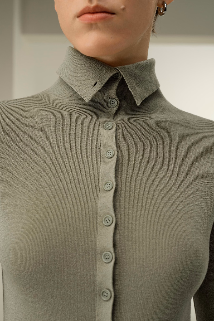 Schmal geschnittenes Seiden-Kaschmir-Pullover